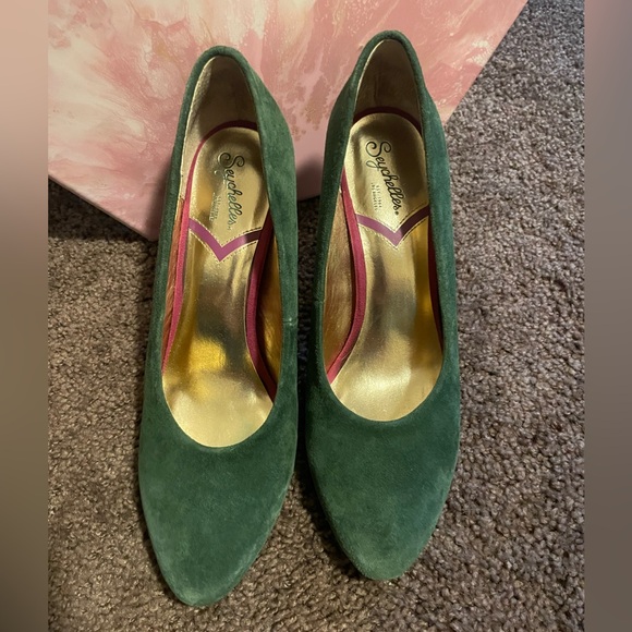Seychelles Hunter Green Suede Pumps size 8 GUC - Picture 10 of 15
